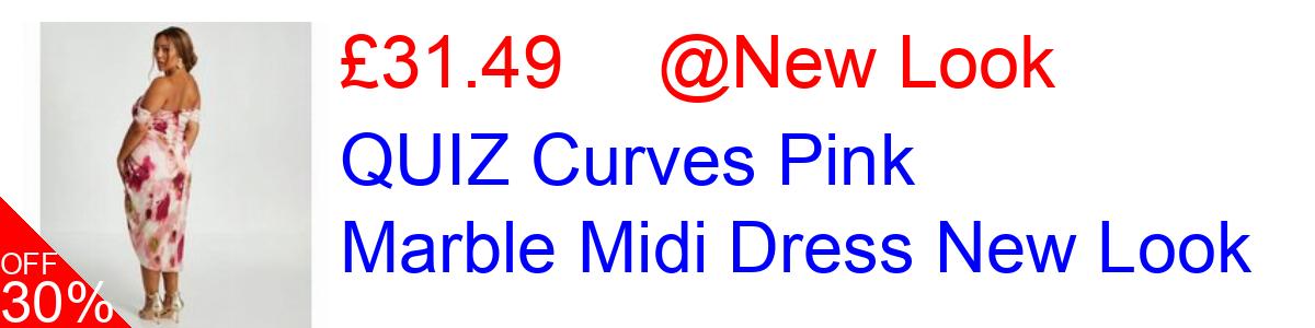 30% OFF, QUIZ Curves Pink Marble Midi Dress New Look £31.49@New Look