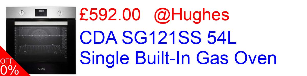 9% OFF, CDA SG121SS 54L Single Built-In Gas Oven £592.00@Hughes