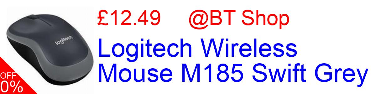14% OFF, Logitech Wireless Mouse M185 Swift Grey £12.49@BT Shop