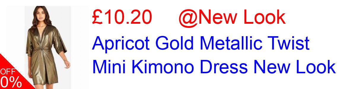 70% OFF, Apricot Gold Metallic Twist Mini Kimono Dress New Look £10.20@New Look