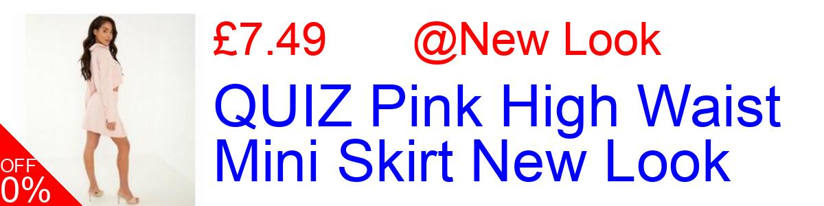 70% OFF, QUIZ Pink High Waist Mini Skirt New Look £7.49@New Look