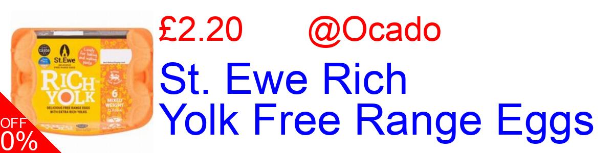 12% OFF, St. Ewe Rich Yolk Free Range Eggs £2.60@Ocado