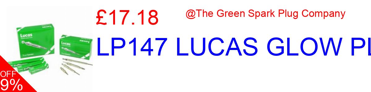 9% OFF, LP147 LUCAS GLOW PLUG £17.18@The Green Spark Plug Company