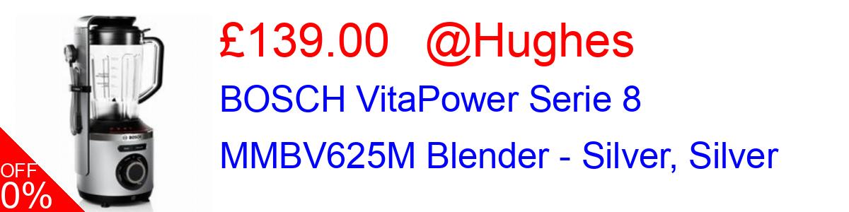 10% OFF, BOSCH VitaPower Serie 8 MMBV625M Blender - Silver, Silver £179.00@Hughes