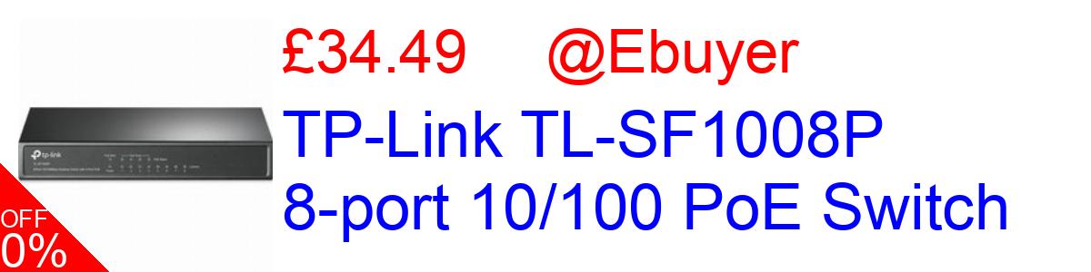 20% OFF, TP-Link TL-SF1008P 8-port 10/100 PoE Switch £34.49@Ebuyer