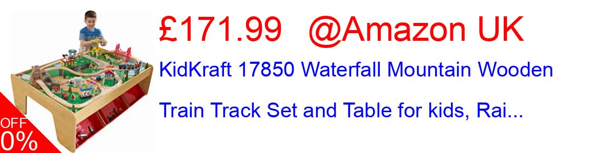 10% OFF, KidKraft 17850 Waterfall Mountain Wooden Train Track Set and Table for kids, Rai... £135.14@Amazon UK
